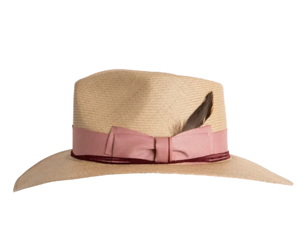 Australian Panama Hat in Natural Toquilla Straw with Outback-Inspired Design - Side Profile | Superior Hats
