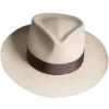 Classic Panama Hat in Natural Toquilla Straw with Teardrop Crown - Front View | Superior Hats