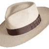 Classic Panama Hat in Natural Toquilla Straw with Snap Brim - Angle View | Superior Hats