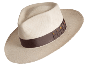 Classic Panama Hat in Natural Toquilla Straw with Snap Brim - Angle View | Superior Hats
