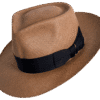 Fedora Traces Panama Hat in Natural Toquilla Straw with 1930s-Inspired Design - Angle View | Superior Hats