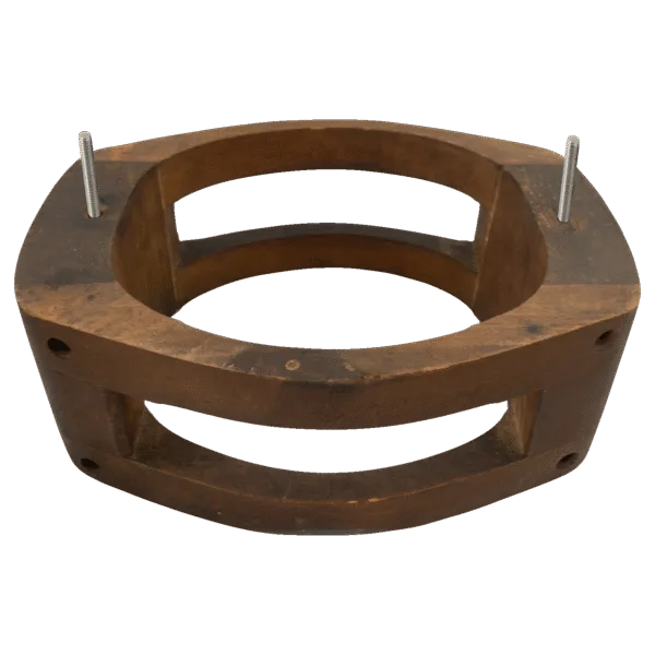 Universal support system for holding brim flanges firmly during the shaping process. Features removable pins for versatile positioning and compatibility with all flange styles.