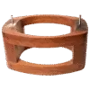 Universal support system for holding brim flanges firmly during the shaping process. Features removable pins for versatile positioning and compatibility with all flange styles.