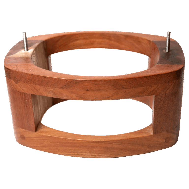 Universal support system for holding brim flanges firmly during the shaping process. Features removable pins for versatile positioning and compatibility with all flange styles.
