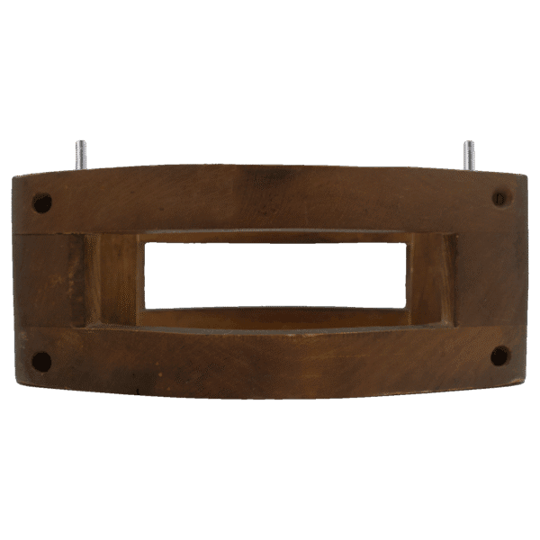 Universal support system for holding brim flanges firmly during the shaping process. Features removable pins for versatile positioning and compatibility with all flange styles.