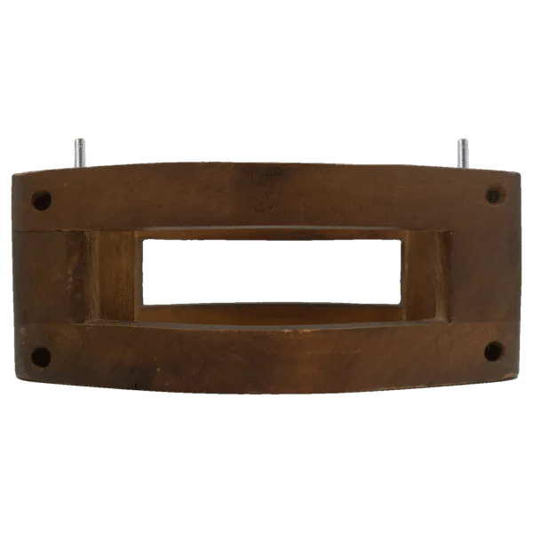 Universal support system for holding brim flanges firmly during the shaping process. Features removable pins for versatile positioning and compatibility with all flange styles.