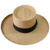 Gambler_Panama-Hat-Natural_Front Gambler Panama Hat in Natural Toquilla Straw with Telescope Crown - Front View | Superior Hats