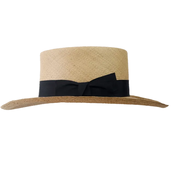 Gambler_Panama-Hat-Natural_Side Gambler Panama Hat in Natural Toquilla Straw - Side Profile | Superior Hats