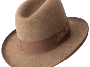 Classic with relaxed character. Center crease crown and brim with pronounced curl, front and back drop Superior Hats