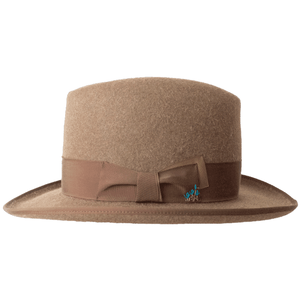 Classic with relaxed character. Center crease crown and brim with pronounced curl, front and back drop Superior Hats