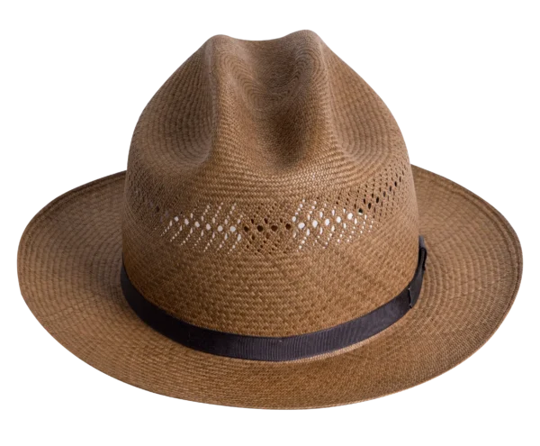 Open Road Panama Hat in Natural Toquilla Straw with Cattleman Crown - Front View | Superior Hats