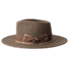 Outland Fedora with Premium Rustfelt Finish - Side Profile | Superior Hats
