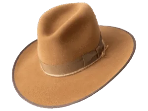 Pathfinder_-Center-Dent_Hat-with-Subtle-Western-Brim_View-Angle Pathfinder Versatile Felt Hat with Balanced Proportions - Angle View | Superior Hats