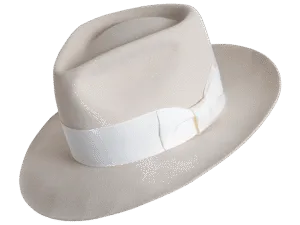 Sleek_Vintage-Inspired-Tall-Crown-Fedora_View-Angle Inspired by the refined style of the 1940s, this Fedora Hat combines a tall crown, snap brim - Superior Hats