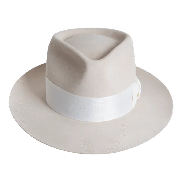 Sleek_Vintage-Inspired-Tall-Crown-Fedora_View-Front Inspired by the refined style of the 1940s, this Fedora Hat combines a tall crown, snap brim - Superior Hats