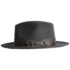 Side View: Detailed side profile of the Trilby Hat, featuring premium felt quality and timeless style for a unique statement. Superior Hats.
