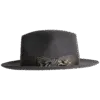 Side View: Detailed side profile of the Trilby Hat, featuring premium felt quality and timeless style for a unique statement. Superior Hats.