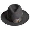 Front View: Classic Trilby Hat showcasing the refined center dent crown and premium rabbit felt craftsmanship. Timeless elegance by Superior Hats.