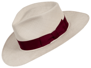 Western Fedora Panama Hat in Natural Toquilla Straw - Angle View | Superior Hats
