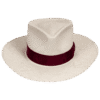 Western Fedora Panama Hat in Natural Toquilla Straw with Cowboy Crown - Front View | Superior Hats