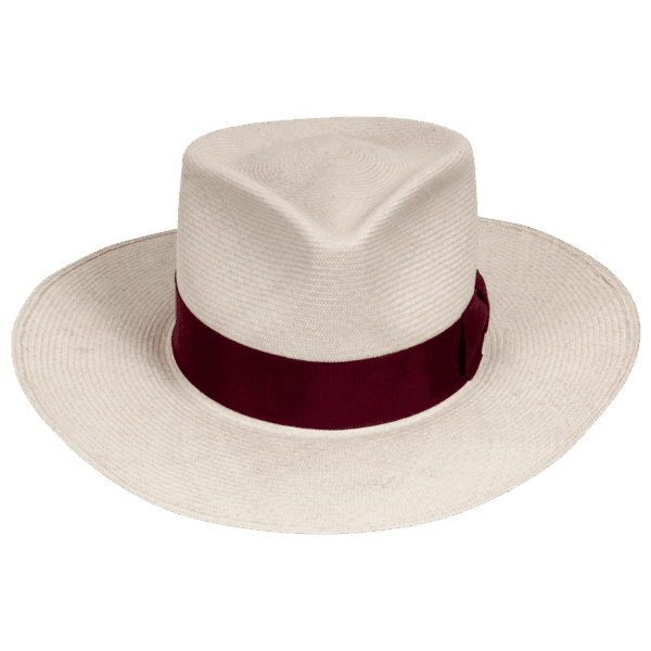 Western Fedora Panama Hat in Natural Toquilla Straw with Cowboy Crown - Front View | Superior Hats