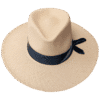Aqua Panama Fedora with Tall Crown and Extended Brim - Front View | Superior Hats