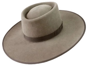 Desert-Moon-Buckaroo-Angle Superior Hats Western Hat Desert Moon Buckaroo with Wide Protective Brim - Angle View