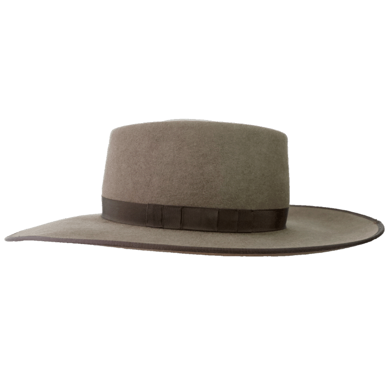 Superior Hats Premium Felt Hat Desert Moon Buckaroo with Cowboy Silhouette - Side Profile