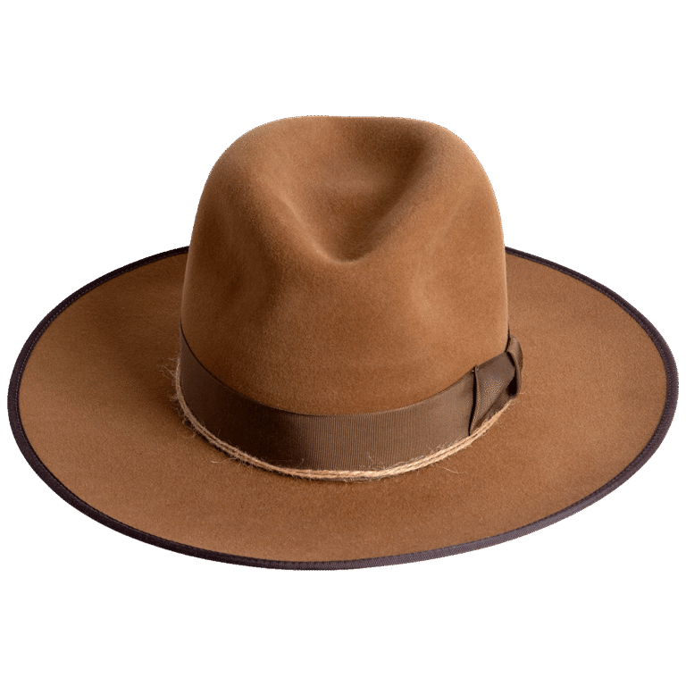 Dustline Center Dent Hat with Bound Edge Brim - Front View | Superior Hats