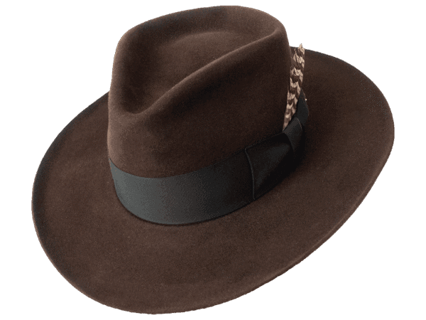 Elemental Felt Fedora Hat with Contemporary Classic Design - Angle View | Superior Hats