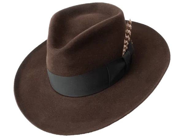 Elemental-Felt-Fedora-with-Contemporary-Classic-Design---Angle-View Elemental Felt Fedora Hat with Contemporary Classic Design - Angle View | Superior Hats