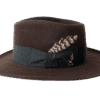 Elemental Felt Fedora Hat with Premium Finish - Side Profile | Superior Hats Elemetal Felt