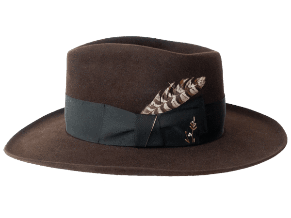 Elemental Felt Fedora Hat with Premium Finish - Side Profile | Superior Hats Elemetal Felt