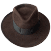 Elemental Felt Fedora Hat with Teardrop Crown and Snap Brim - Front View | Superior Hats
