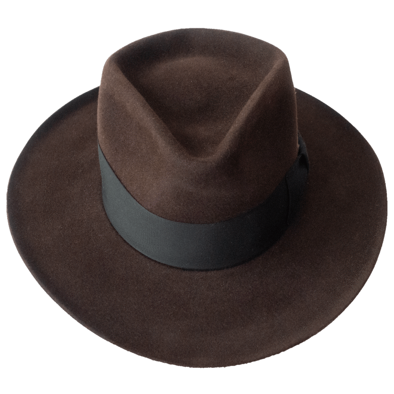 Elemental Felt Fedora Hat with Teardrop Crown and Snap Brim - Front View | Superior Hats