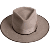 Premium Felt Hat Flâneur with Diamond Crown and Wide Brim - Front View