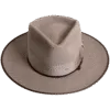 Flaneur-Premium-Felt-Front Premium Felt Hat Flâneur with Diamond Crown and Wide Brim - Front View