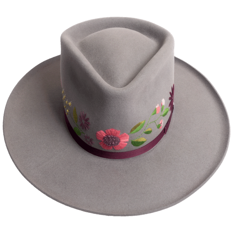 The Floreal, an artistic rabbit felt fedora hat Superior Hats