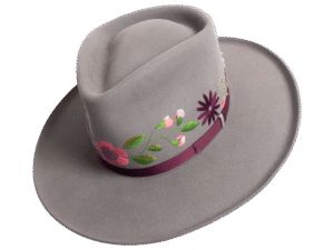 The Floreal, an artistic rabbit felt fedora hat Superior Hats