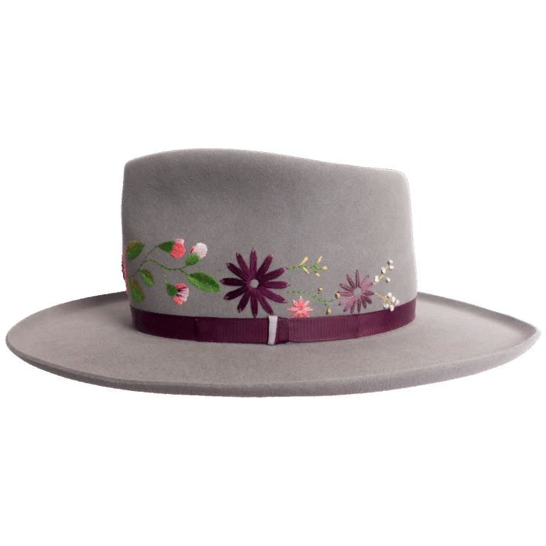 The Floreal, an artistic rabbit felt fedora hat Superior Hats