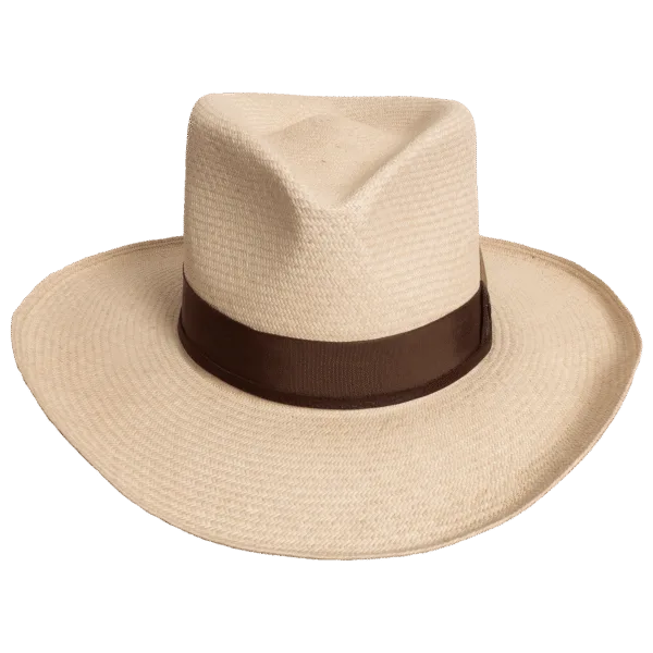 Mountain_Panama_Front Mountain Panama Hat with Diamond Crown and Western Brim - Front View | Superior Hats