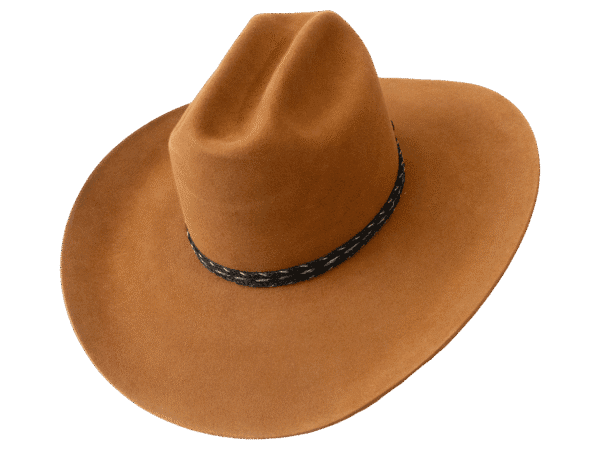 Outrider Premium Cattleman Hat Wide Western Brim Angle - Angle View | Superior Hats