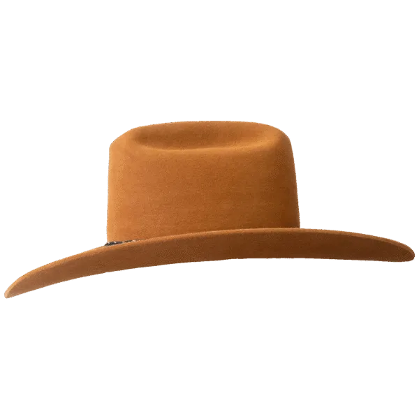Outrider_Premium-Cattleman-Hat_Wide-Western-Brim_Side Imposing Western Presence. Cattleman hat with 12 cm cowboy brim