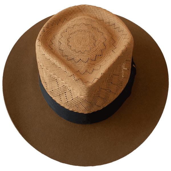 Dualist Hat Ravel with Toquilla Straw Crown and Felt Brim - Front View | Superior Hats