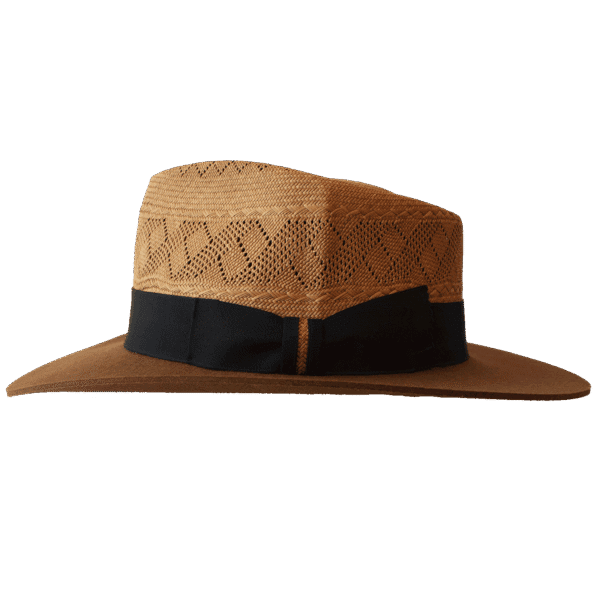Dualist Hat Ravel with Toquilla Straw Crown and Felt Brim - Side Profile | Superior