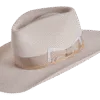 The Roamer Hat in a front-angle perspective, showcasing the 11 cm teardrop fedora crown and premium rabbit felt craftsmanship. A perfect fusion of urban elegance and rugged character by Superior Hats.