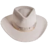A versatile view of the Roamer Hat, emphasizing the 9 cm western-inspired brim and smooth artisanal design, ideal for transitioning effortlessly between city sophistication and countryside charm. Superior Hats.