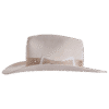 A detailed side profile of the Roamer Hat, highlighting the luxurious rabbit felt quality and timeless hybrid fedora style for a unique, urban-western statement. Superior Hats.