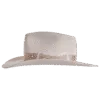 A detailed side profile of the Roamer Hat, highlighting the luxurious rabbit felt quality and timeless hybrid fedora style for a unique, urban-western statement. Superior Hats.