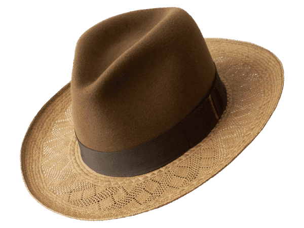 Dualist Hat Strider with Center Dent Crown and Elevated Brim - Angle View | Superior Hats